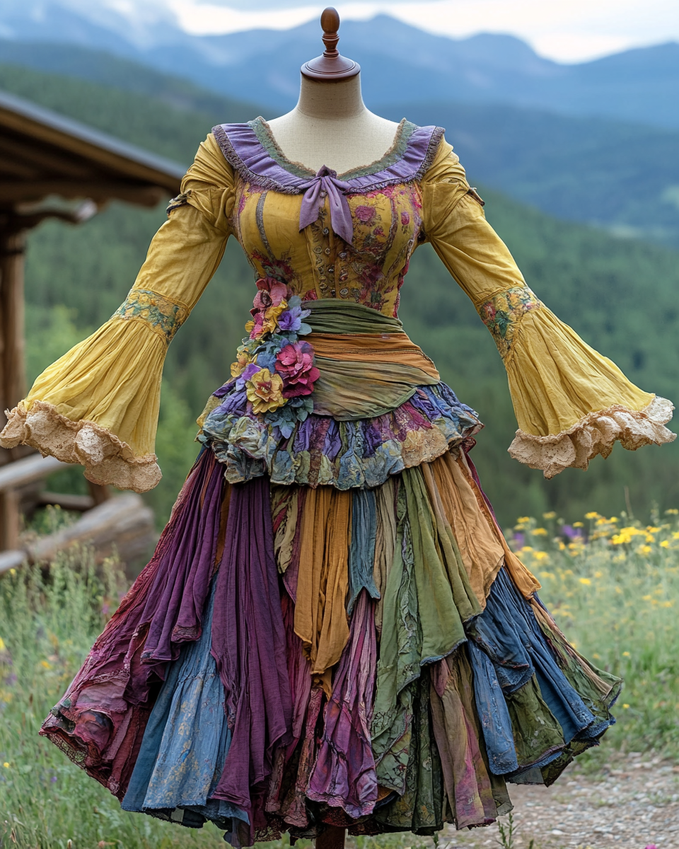 Renaissance-inspired country style vacation dress 9d6f f561