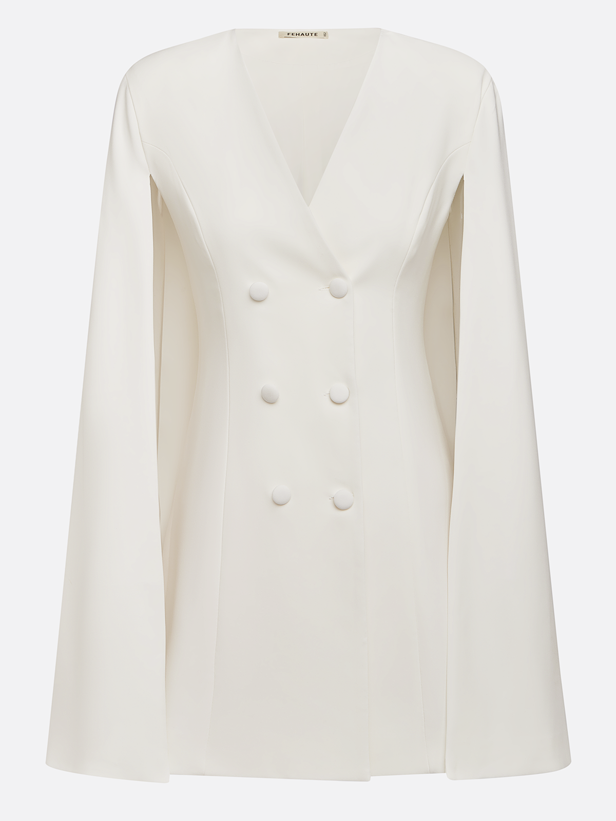White Buckle Blazer V Neck Sleeveless A-Line Mini Homecoming Dress