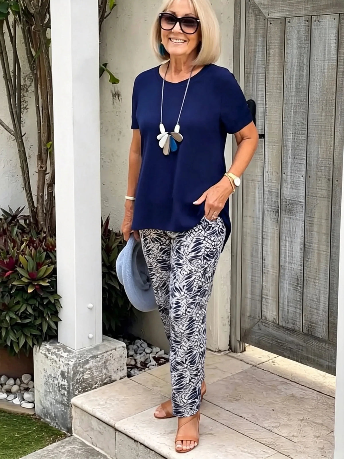 Vacation Two Piece Set Casual Holiday Loose Suit Two Piece Seaside Suit Holiday Clothing Sun Protection Suit
