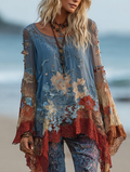 Seaside Stars and Moon Retro Top 1780
