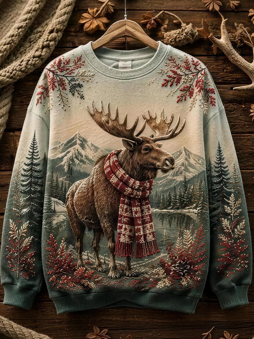 Women's Autumn Animal Print Crew Neck Long-Sleeve T-Shirt