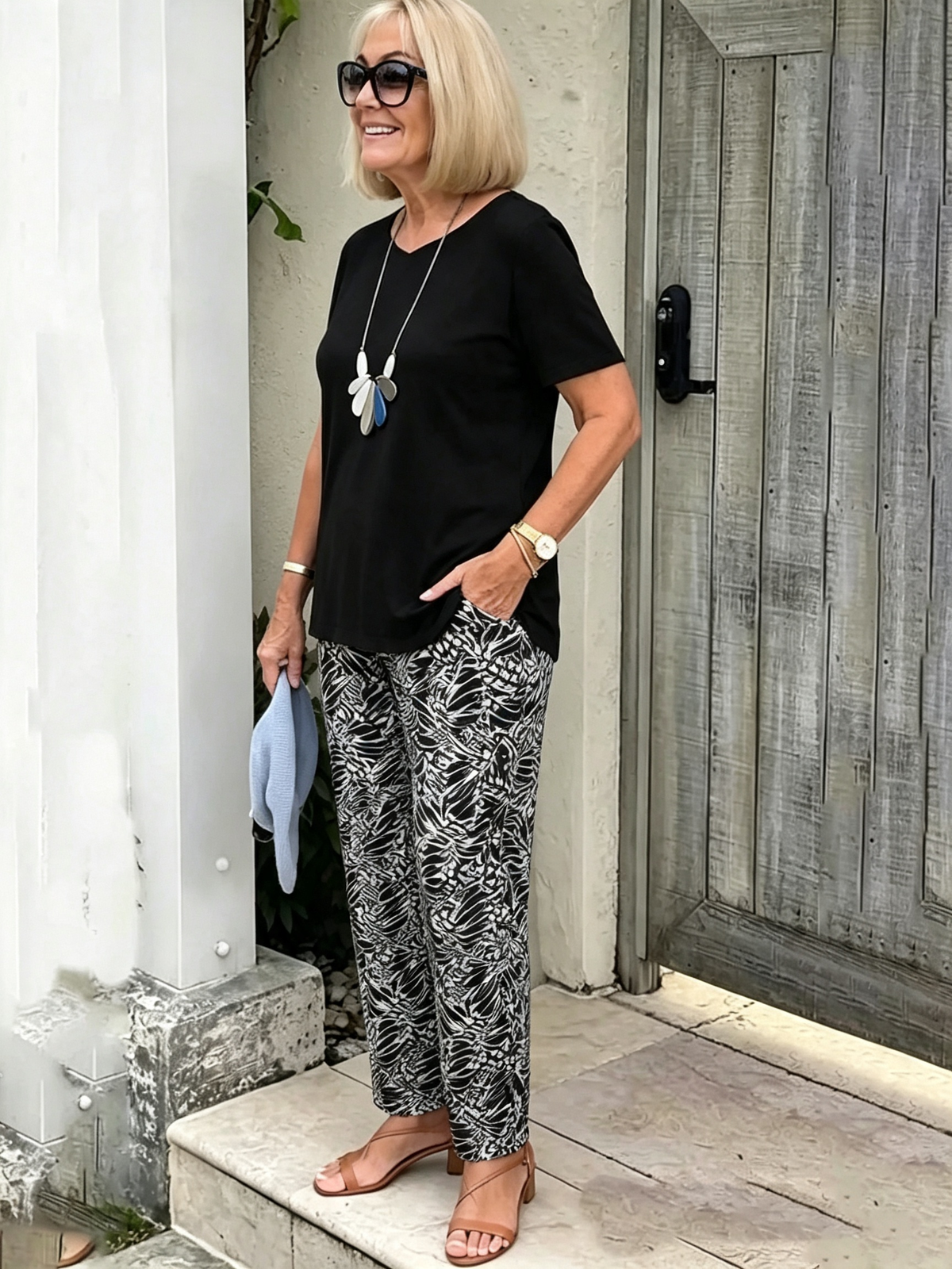 Vacation Two Piece Set Casual Holiday Loose Suit Two Piece Seaside Suit Holiday Clothing Sun Protection Suit