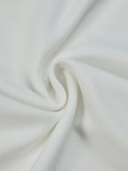 Cotton Knit Tee, Short Sleeves, Plain, 3D Floral, French Vintage, Ivory