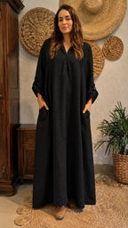Terracotta Long Linen Cover-Up Dress
