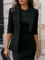 Tailored Blazer And Sleeveless Sheath Dress Two-Piece Set