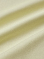 Maxi Linen Dress , Short Sleeves, Square Neck, Plain, Vacation, French Vintage, Light Yellow