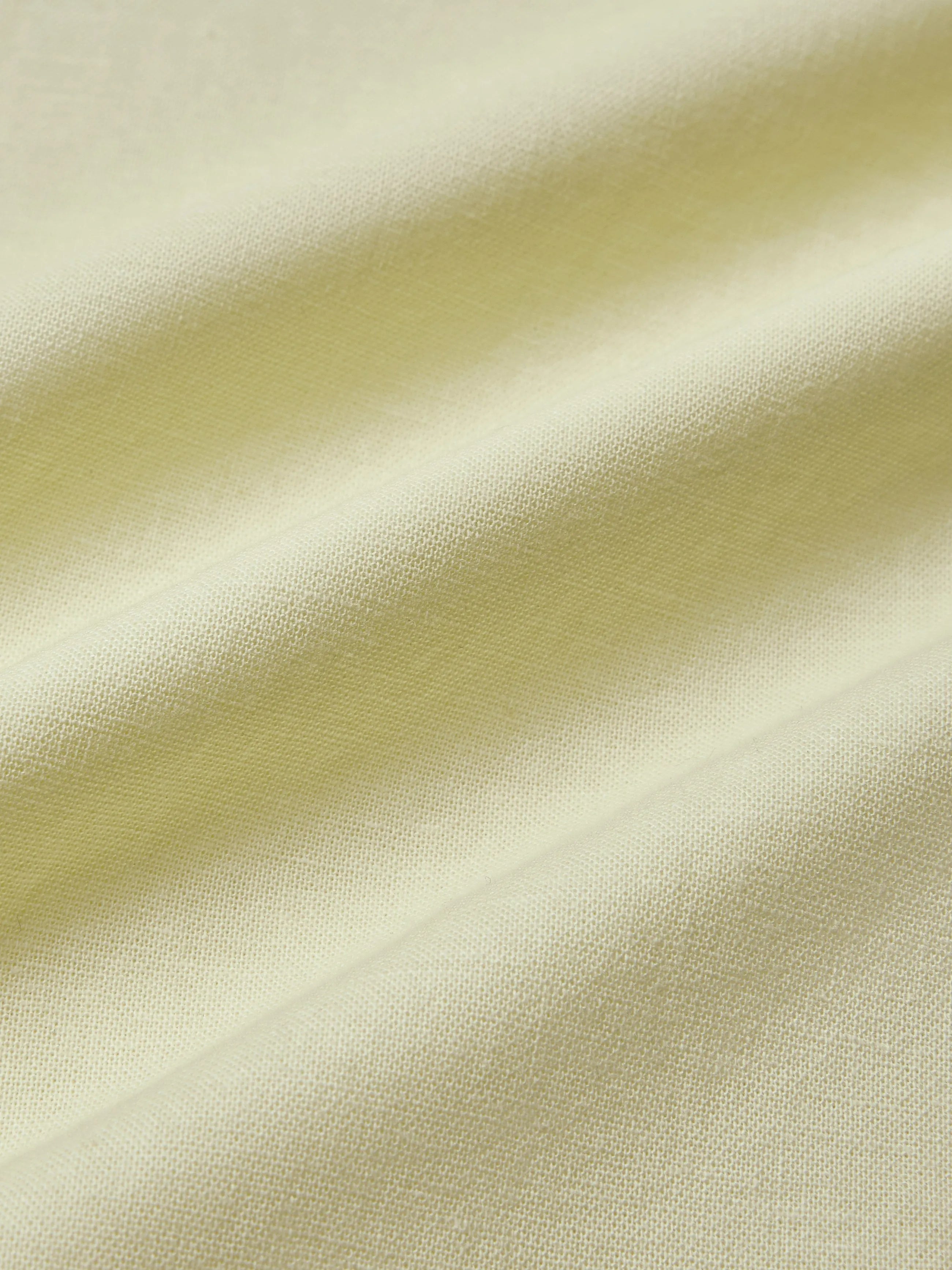 Maxi Linen Dress , Short Sleeves, Square Neck, Plain, Vacation, French Vintage, Light Yellow