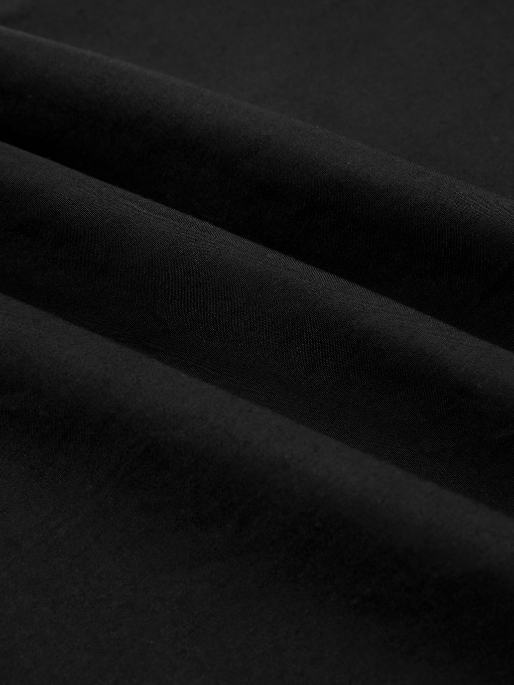 Maxi Cotton Dress, Sleeveless, V Neck, Plain, French Vintage, Black