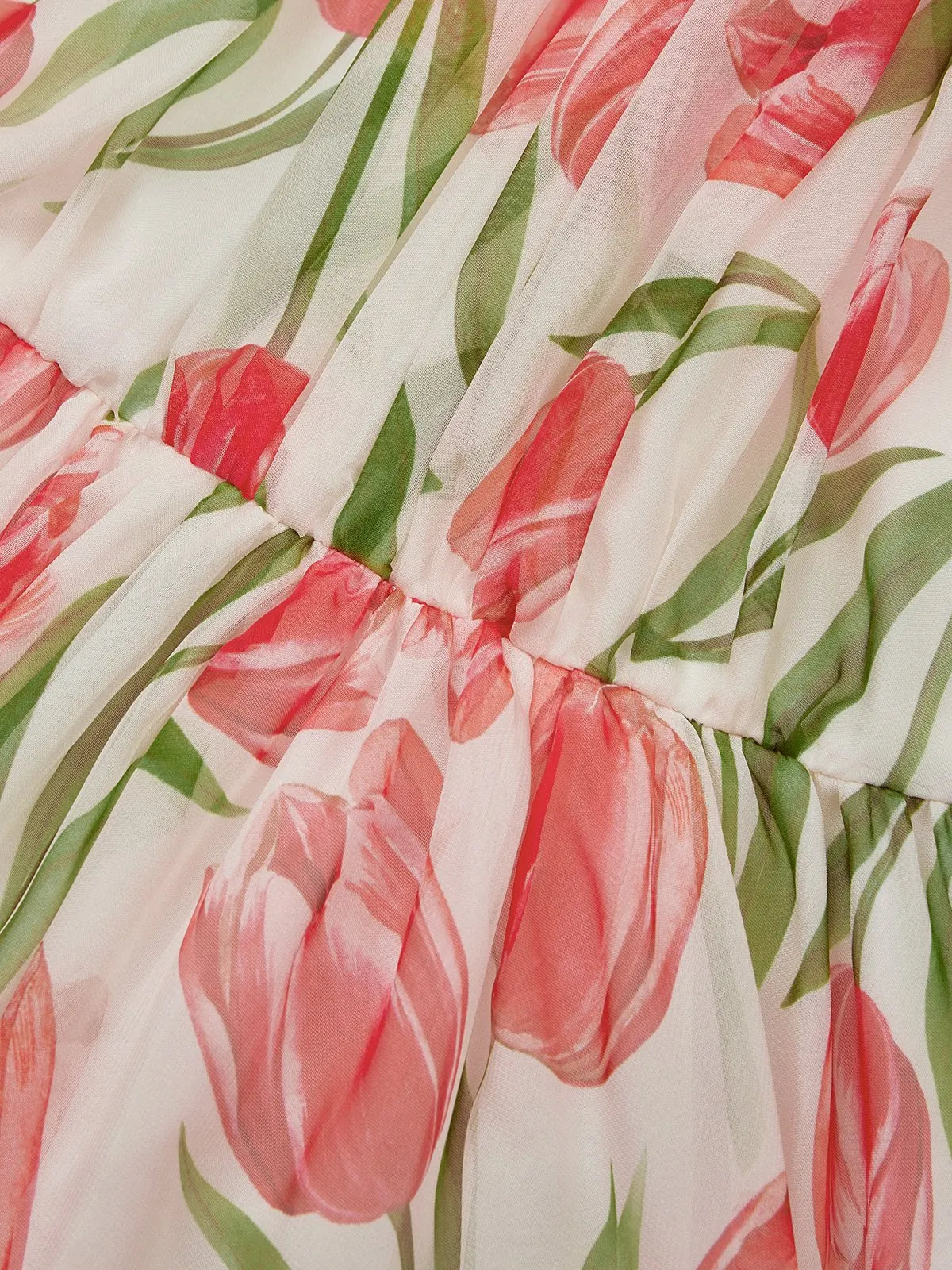 Pink Floral Chiffon Halter Sleeveless A-Line Maxi Dress