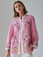 Women's Floral Pattern Casual Long-sleeved Shirt
