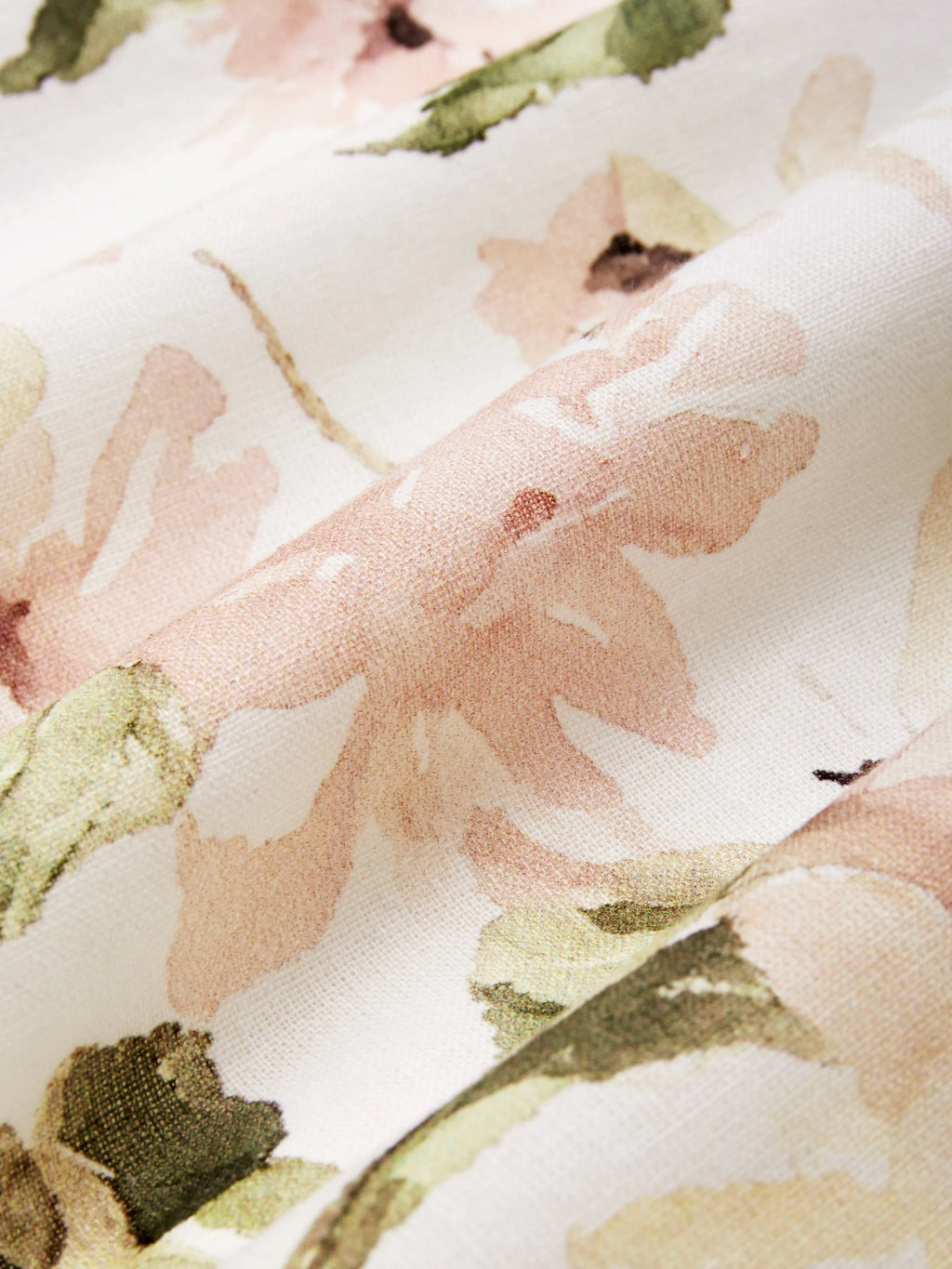 Linen Maxi Dress, Balloon Sleeve, Shawl Collar, Floral, Vintage, White