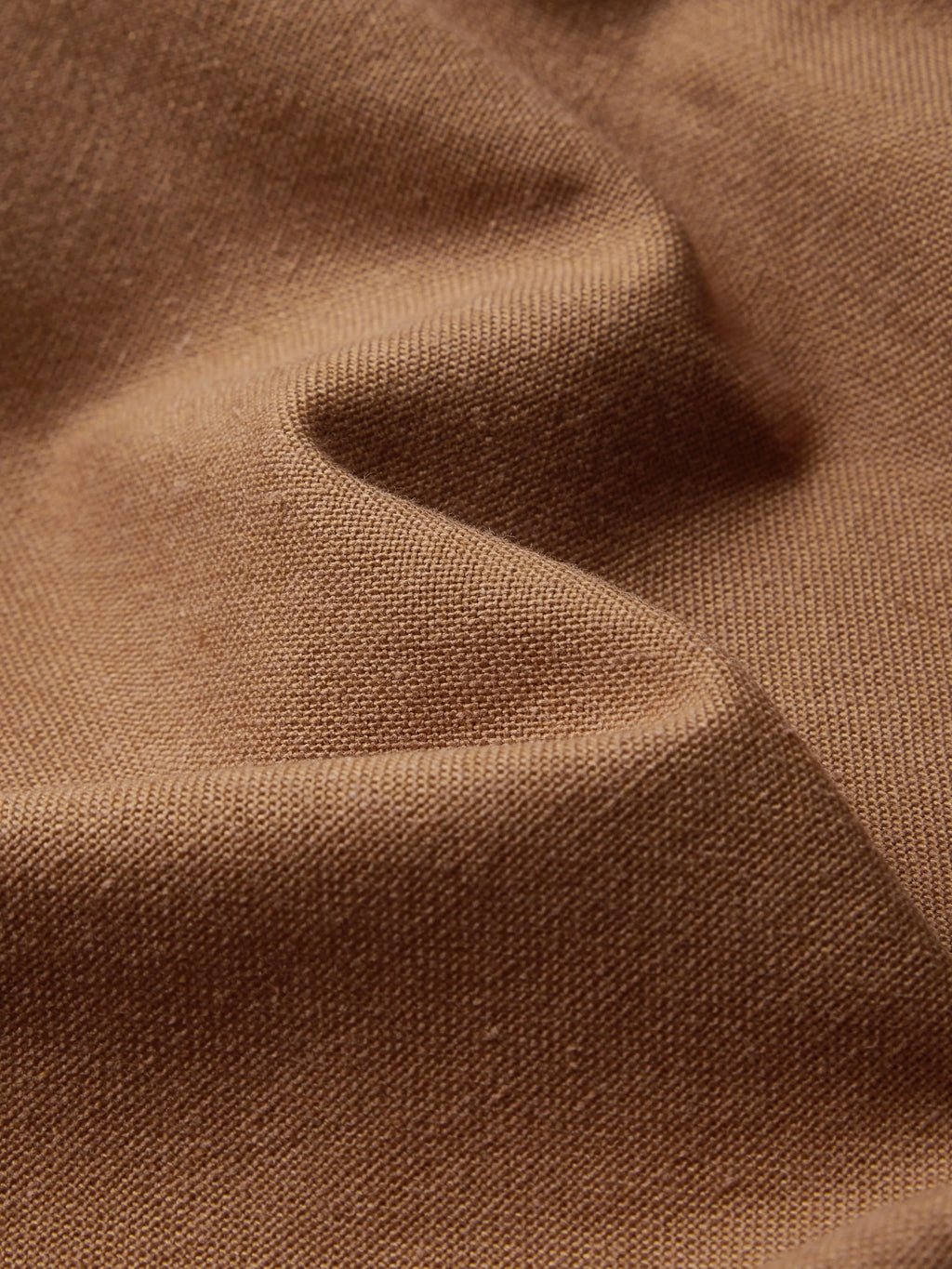 Maxi Linen Dress Set & Shirt, Long Sleeves, Shawl Collar, Plain, Button Design, French Vintage, Light Brown