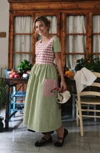 Women's Casual Plaid Apron with Ties