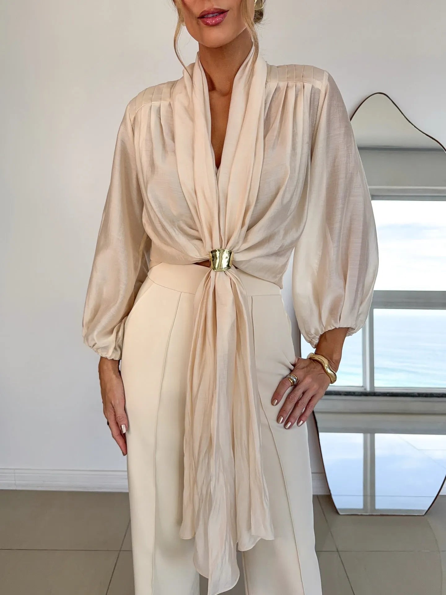 An Elegant And Cozy Shirt With Multiple Ways To Wear