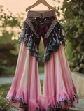 Summer Colorful Patchwork Handmade Lace Pants 4982