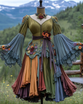 Renaissance-inspired country style vacation dress 130c 5207