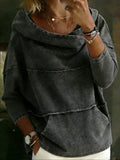 Women's Casual Long Sleeve Denim Hoodie