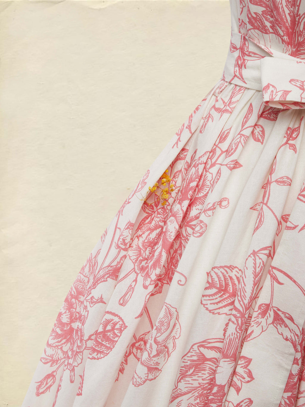 (SIZE:XS-XXL) Maxi Linen Dress , Cap Sleeves, Stand Collar, Floral, Lace, Vintage, Apricot